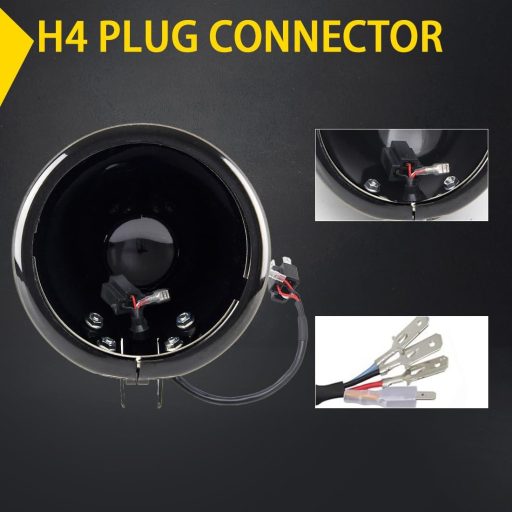 SKUNTUGUANG 5,75" LED Fényszóró Ház Motorkerékpárokhoz - Vízálló Fekete Műanyag Foglalat Harley Softail Sportster Dyna Chopper Modellekhez