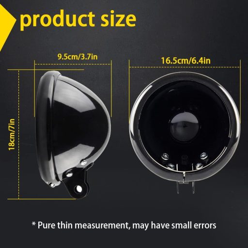 SKUNTUGUANG 5,75" LED Fényszóró Ház Motorkerékpárokhoz - Vízálló Fekete Műanyag Foglalat Harley Softail Sportster Dyna Chopper Modellekhez