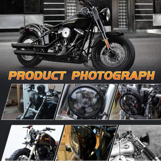 SKUNTUGUANG 5,75" LED kućište prednjih svjetala za motocikle - Vodootporno crno plastično kućište za Harley Softail Sportster Dyna Chopper modele