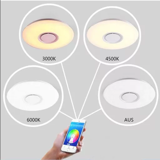 Lampa de plafon pătrată Horevo cu telecomandă