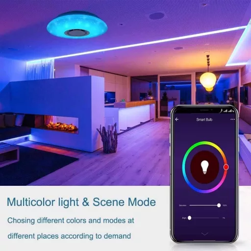 Lampa de plafon pătrată Horevo cu telecomandă