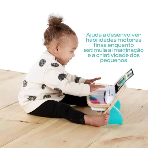 Baby Einstein Magic Touch Drevené Piano - Hudobná Rozvojová Hračka s 3 Notami, 6 Skladbami, od 6 Mesiacov