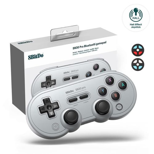 8bitdo SN30 PRO Bluetooth Játékvezérlő - Hall-Effekt Joystick, Vezeték Nélküli Gamepad Switch, PC, Android, macOS, Steam, Raspberry Pi Kompa