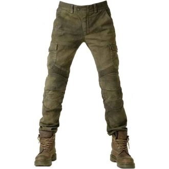   Alpha Rider Motoros Védőpárnás Denim Nadrág Férfi 3XL Zöld