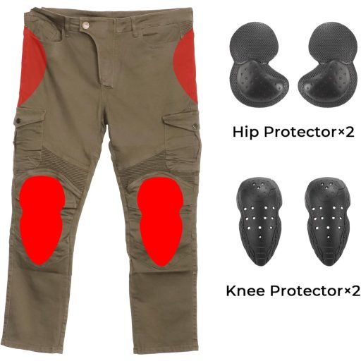 Alpha Rider denim hlače s moto protektorima, muške 3XL, zelene