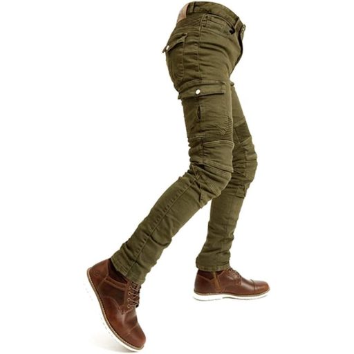 Alpha Rider denim hlače s moto protektorima, muške 3XL, zelene