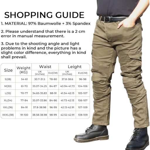 Pantaloni Denim Bărbați cu Protecții Moto Alpha Rider, Mărimea 3XL, Verde