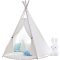 Little Dove detský indiánsky stan z prírodného bavlneného plátna s podložkou na hranie