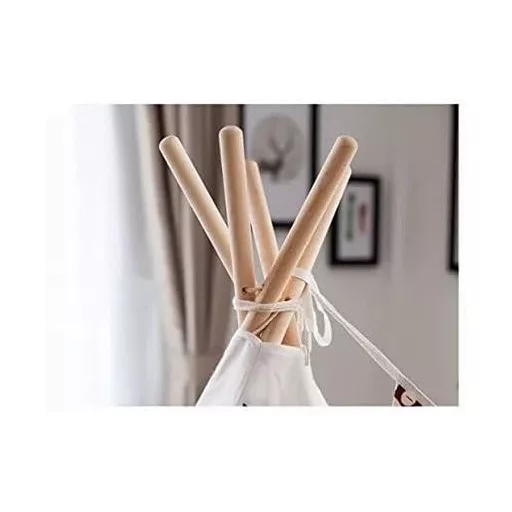 Cort Little Dove pentru copii, tip teepee, din pânză naturală de bumbac, cu covoraș.