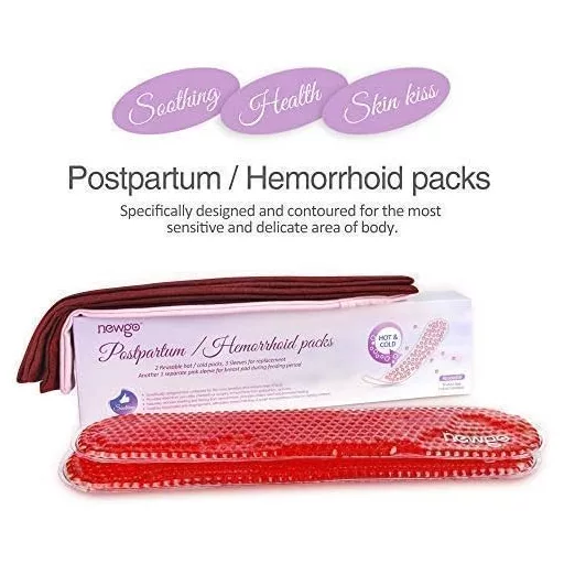 NEWGO Hűtőpárnák Szülés Utáni Perineum Ápoláshoz, 6 db Mosható Kompressz