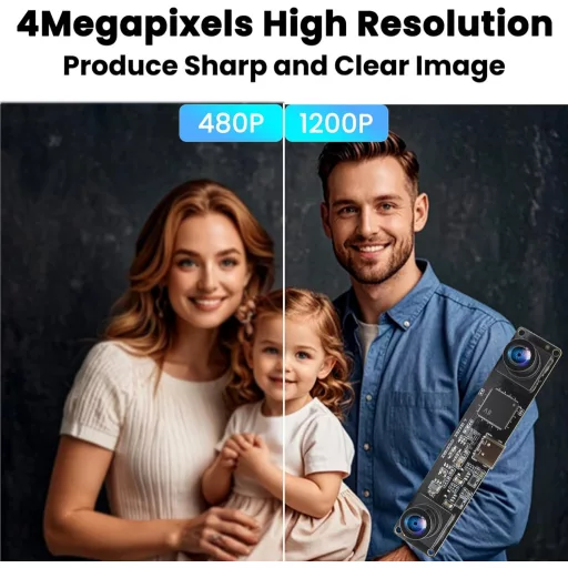 ELP 1200P 3D Stereo USB Kamera Dual Lencse 120fps Arcfelismerés QR Kód Szkenner