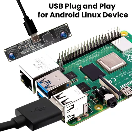 ELP 1200P 3D Stereo USB Kamera Dual Lencse 120fps Arcfelismerés QR Kód Szkenner