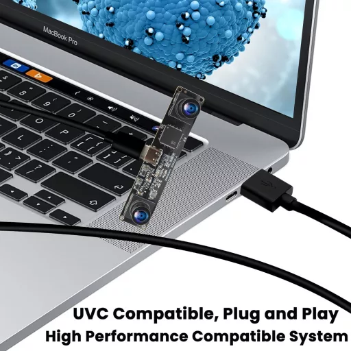 ELP 1200P Cameră USB Stereo 3D cu Lentile Duble 120fps Recunoaștere Facială Scanner Coduri QR