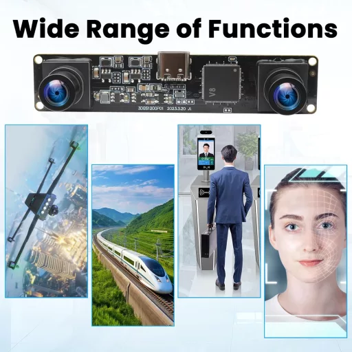 ELP 1200P Cameră USB Stereo 3D cu Lentile Duble 120fps Recunoaștere Facială Scanner Coduri QR