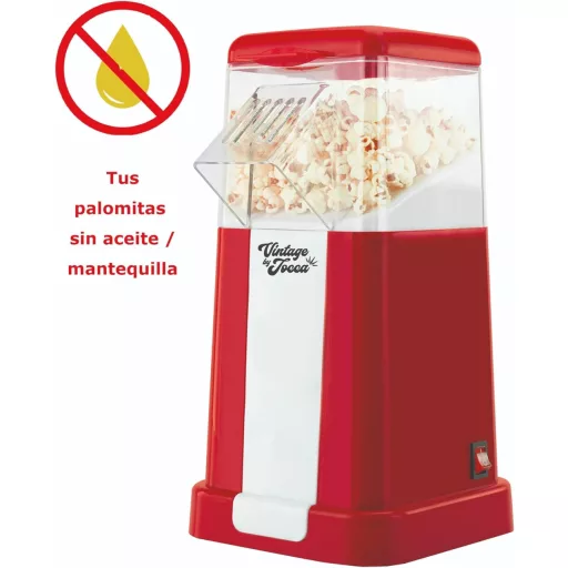 JOCCA 1200W olajmentes popcorn készítő gép retro design piros színben