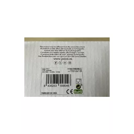 JOCCA 1200W olajmentes popcorn készítő gép retro design piros színben