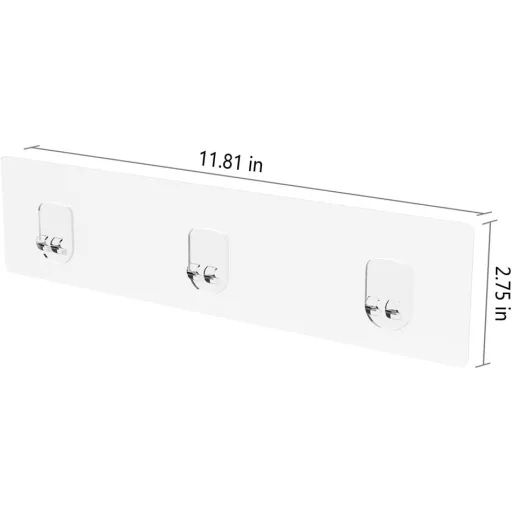 Oriware Priehľadné Samolepiace Uchytenie pre Sprchový Košík a Policu - Doplnok k Držiaku na Papier do Kúpeľne a Kuchyne - Balenie 2 ks