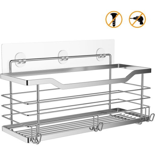 Oriware Adeziv Transparent de Fixare pentru Coșuri și Rafturi de Duș - Accesoriu Suport Hârtie pentru Baie și Bucătărie - Pachet de 2 Bucăți