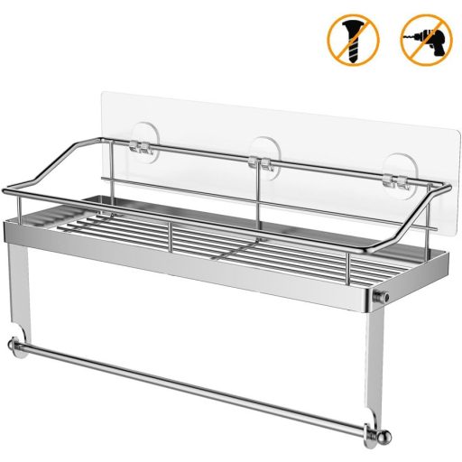 Oriware Adeziv Transparent de Fixare pentru Coșuri și Rafturi de Duș - Accesoriu Suport Hârtie pentru Baie și Bucătărie - Pachet de 2 Bucăți