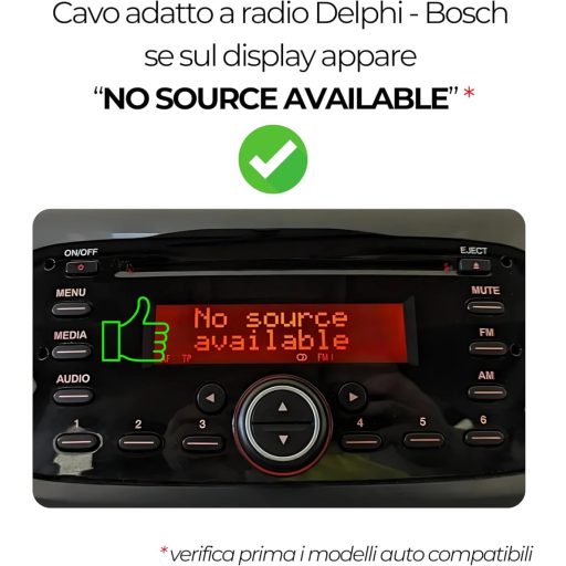 1neiSmartech Autó Rádió AUX-IN Kábel Fiat Lancia Alfa Szerelőkészlettel