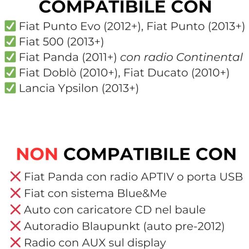Cablu AUX-IN Autoradio 1neiSmartech pentru Fiat, Lancia, Alfa cu kit de instalare