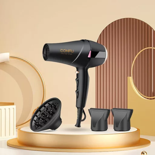 CONFU Uscător de păr profesional cu difuzor, 2300W, negru