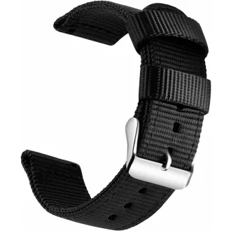   OLLREAR Uniszex Nylon Óraszíj Rozsdamentes Acél Ezüst Csattal 20 mm