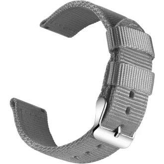 OLLREAR Unisex Nylon Óraszíj Ezüst Fém Csattal 20 mm