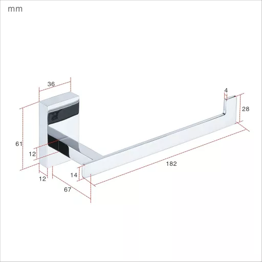 Kelelife držač toaletnog papira za zid - kromirani mjed, samoljepljiva montaža, polirana završna obrada, kupaonski dodatak