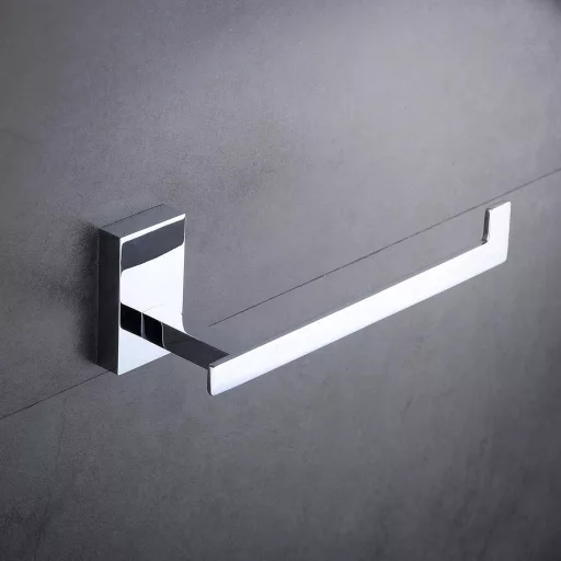 Kelelife držač toaletnog papira za zid - kromirani mjed, samoljepljiva montaža, polirana završna obrada, kupaonski dodatak