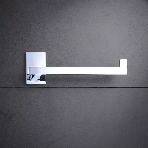 Kelelife držač toaletnog papira za zid - kromirani mjed, samoljepljiva montaža, polirana završna obrada, kupaonski dodatak