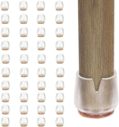 CZ Store® Filc Székláb Védő 40db - 12-16mm Szilikon Bútorvédő Párna Karcolásálló Széktalp Parkettához és Kényes Padlóhoz - Tartós Bútorláb V