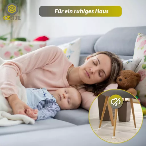 CZ Store® Plstené chrániče nôh stoličiek 40ks - 12-16mm silikónové podložky na ochranu nábytku, odolné voči poškriabaniu, pre parkety a citlivé podlahy - Odolné návleky na nohy nábytku V