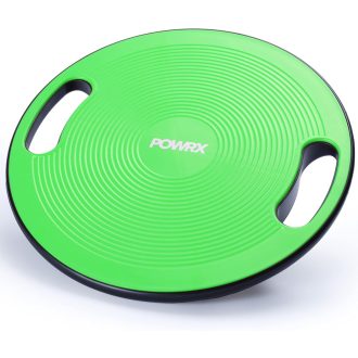   POWRX balans ploča s ručkom, 40 cm, zelena - terapijski balans jastuk