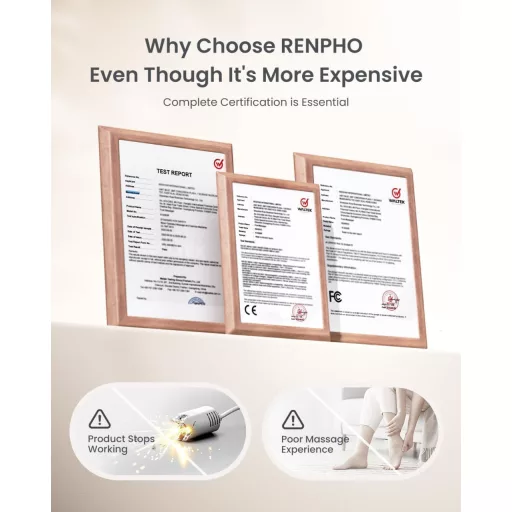 Renpho elektromos lábmasszírozó shiatsu masszázzsal és infravörös hővel