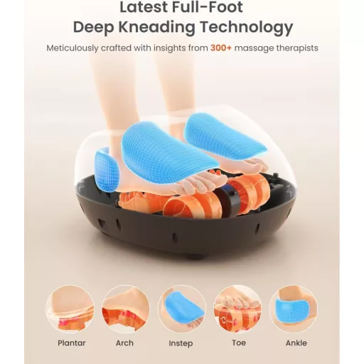 Aparat electric de masaj pentru picioare Renpho cu masaj shiatsu și căldură infraroșie