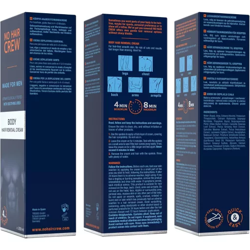 NO HAIR CREW Premium Férfi Szőrtelenítő Krém 200ml