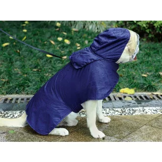   Kutya esőkabát, Hordozható Vízálló Kutyaruha, Kék, M Méret Újracsomagolt termék