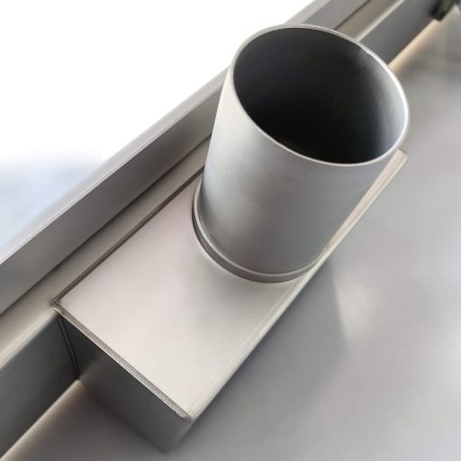 Sprchový žľab AICA 90 cm z nehrdzavejúcej ocele, lineárny model, strieborný