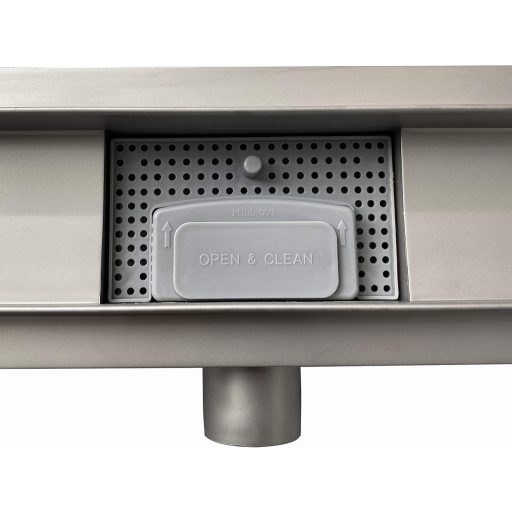 AICA rigolă de duș din oțel inoxidabil 90 cm, model liniar, argintiu