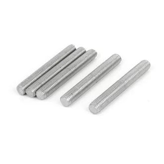   sourcing map M12x100mm Rozsdamentes Menetes Szár 5db Inox 304 Csavar Ipari Rögzítés