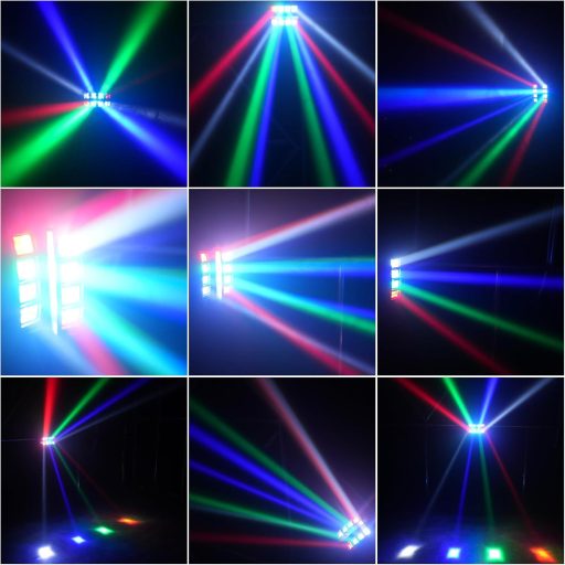 U'King Spider Moving Head 8x10W RGBW LED Lampă de Scenă Disco DMX cu Fascicul de Lumină