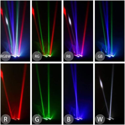 U'King Spider Moving Head 8x10W RGBW LED Lampă de Scenă Disco DMX cu Fascicul de Lumină