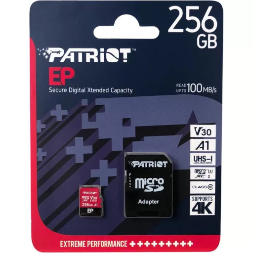 Card microSD SDXC Patriot Memory pentru telefoane și tablete Android, pentru înregistrare video 4K