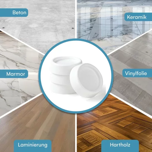 Plemont Sistem Universal Antivibrații pentru Mașini de Spălat și Uscătoare - Compatibil Bosch, AEG, Siemens