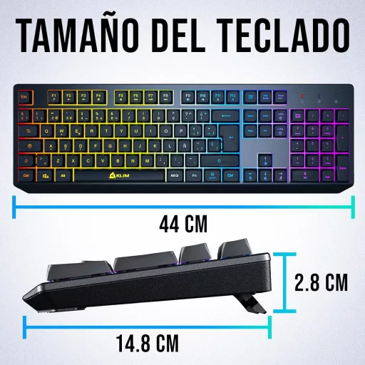 KLIM Chroma Wireless Gamer Billentyűzet RGB Világítással PC Mac PS4