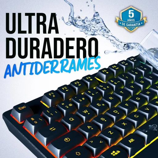 Tastatură Gaming Wireless KLIM Chroma cu Iluminare RGB pentru PC, Mac, PS4
