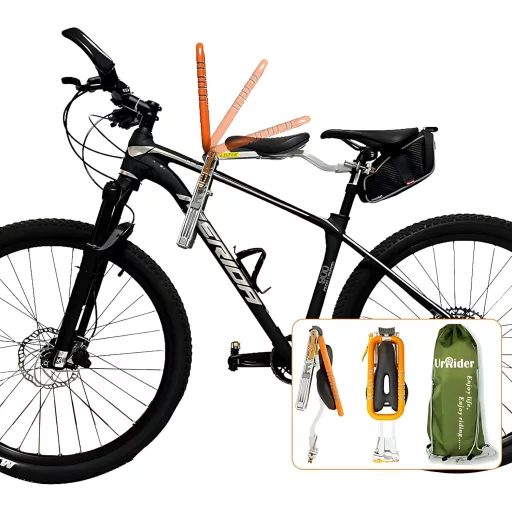 Skladacia detská sedačka na bicykel UrRider, montáž vpredu, ľahká, prenosná, rýchloupínacia, pre deti od 2 do 6 rokov