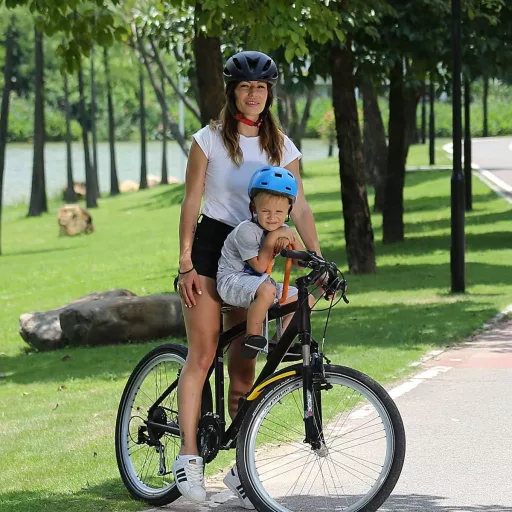 Scaun de bicicletă pliabil UrRider pentru copii, față, ușor, portabil, cu eliberare rapidă, 2-6 ani