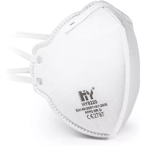 Mască de protecție respiratorie SolidWork FFP2 | Mască de protecție ambalată individual | Mască de gură pentru protecție împotriva prafului | Mască de față antipraf fin